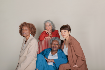4 older ladies from different ethnic backgrounds